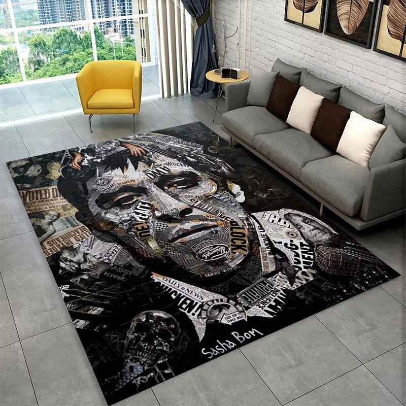 Retro Scarface Classic Movie Tony Carpet Rug for Playroom Bedroom Living Room Sofa Home Decor,kid Area Rug Non-slip Floor Mat