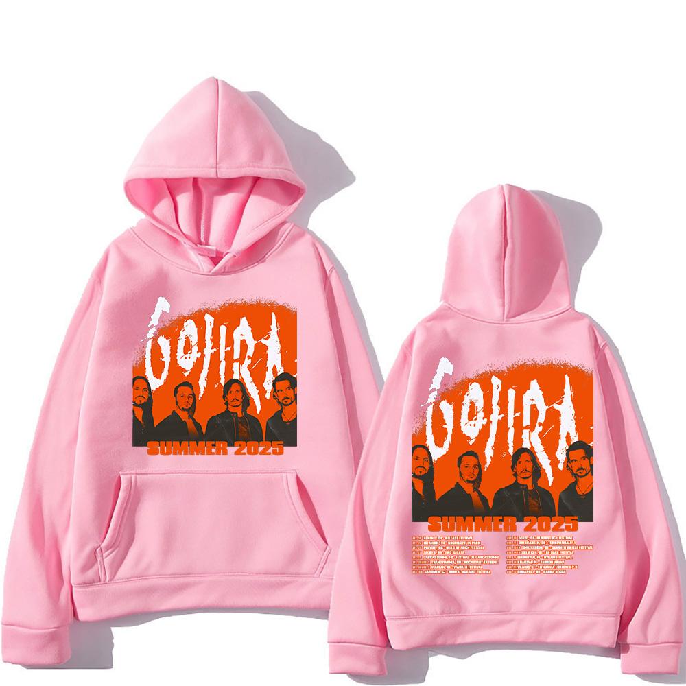 Hanorace Trupa Metal Gojira Turneul Gojira Vara 2025 Nou Sweatshirt Bărbați Femei Vintage Gotic Supradimensionat Pulover cu Glugă Streetwear