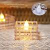 AEE4-Candle Lights 6Pcs Cube Led Tea Lights Candles Electric Flameless Candles Fake Home Decorations For Wedding Halloween