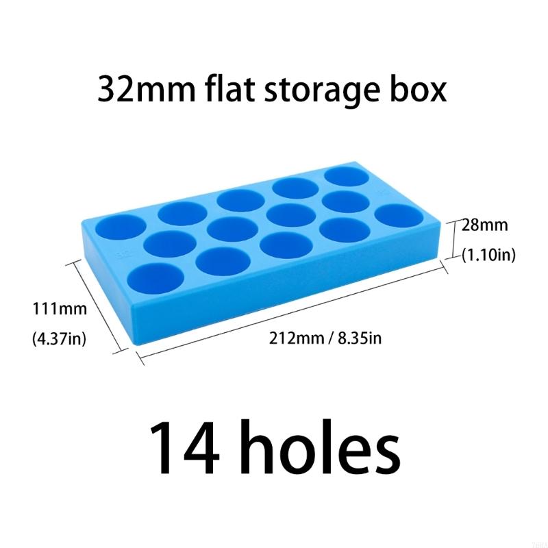 76HA Multi Slot Tool Holder Storage Box Milling Cutter Case Plastic Drill Bit Holder Tray Machining Center Tools