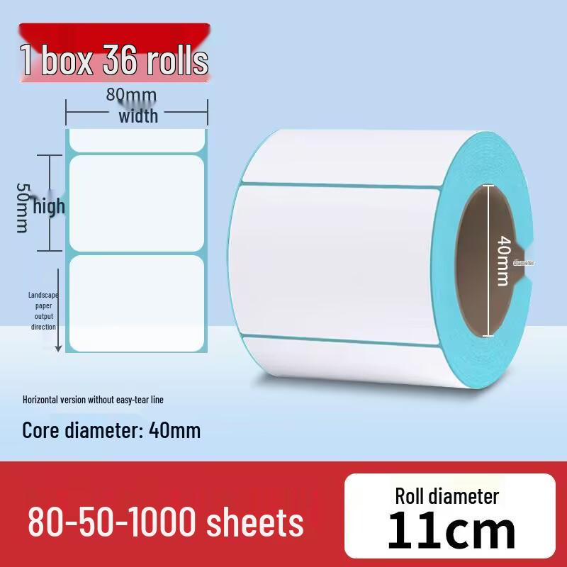 Durable Thermal Adhesive Paper for Barcode Labels: Wear-Resistant, Waterproof, Tearproof – Ideal for Delivery, Supermarket, and Cash Register Use.