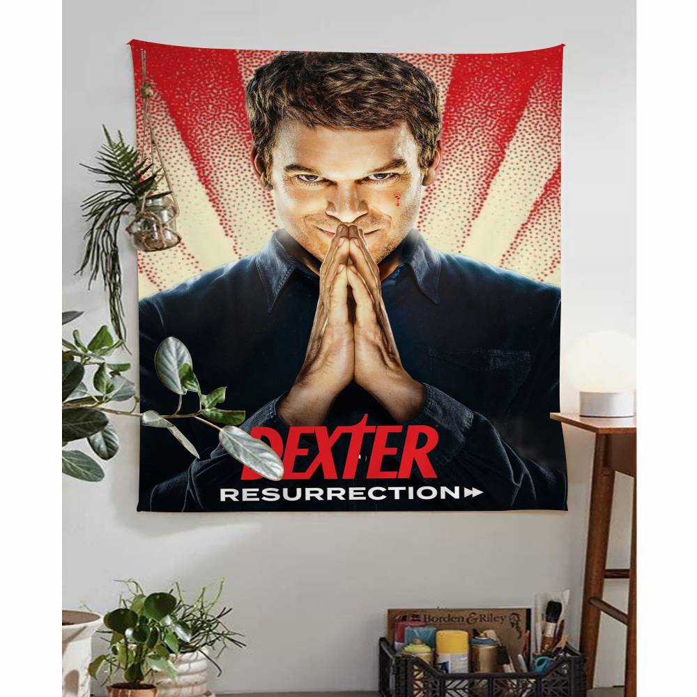 DDexter Michael CHall Classic TV Cartoon Tapestry Art Science Fiction Room Home Decor Wall Hanging Sheets