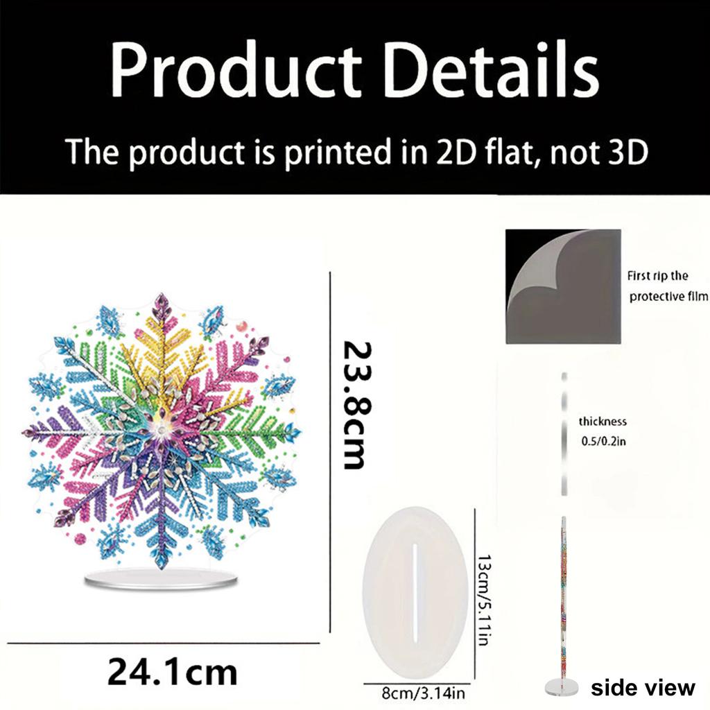 2D Flachdruck DIY Tischplatte Diamantmalerei Ornament-Kits Doppelseitig bedruckt Einseitige Bohrung für Heim-Büro-Schreibtischdeko