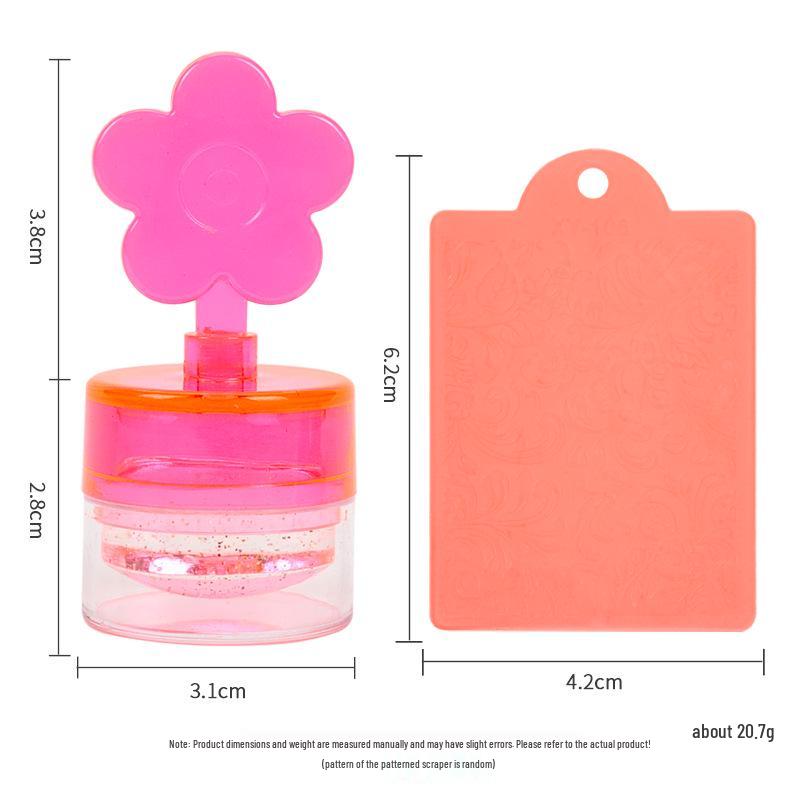 Large Silicone Nail Art Stamp with Lid - Single/Double Head French Design DIY Stamping Tools