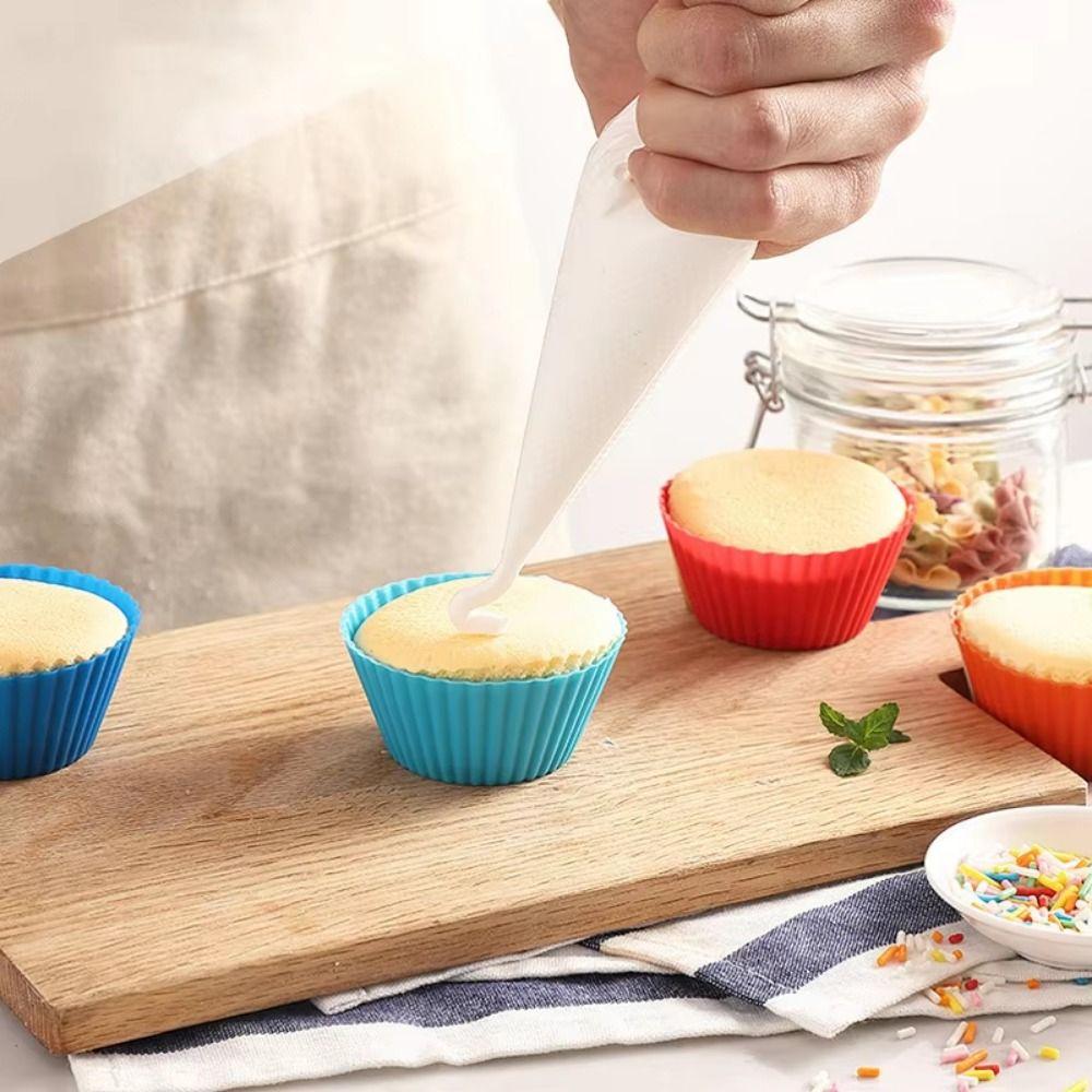 48 Stück DIY Silikon Cupcake Backförmchen Kreative Lebensmittel Backform Backzubehör