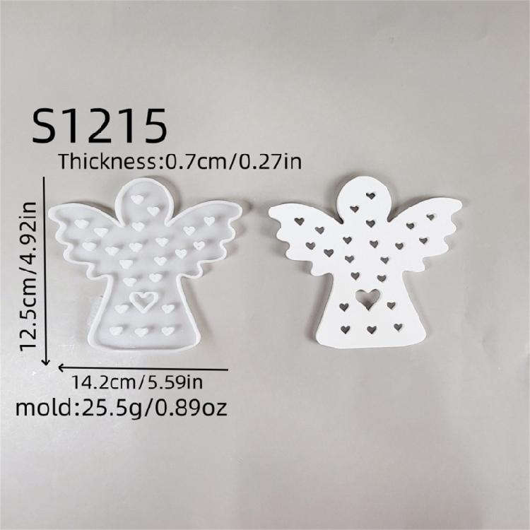 Silicone Mould Epoxy Resin Tool Angel with Heart Star Casting Molds Plasters Molds Craft Supply