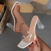 Summer Women Pumps Sandals PVC Jelly Slippers Open Toe High Heels Shoes Women Transparent Fashion Sandals Women Zapatos De Mujer