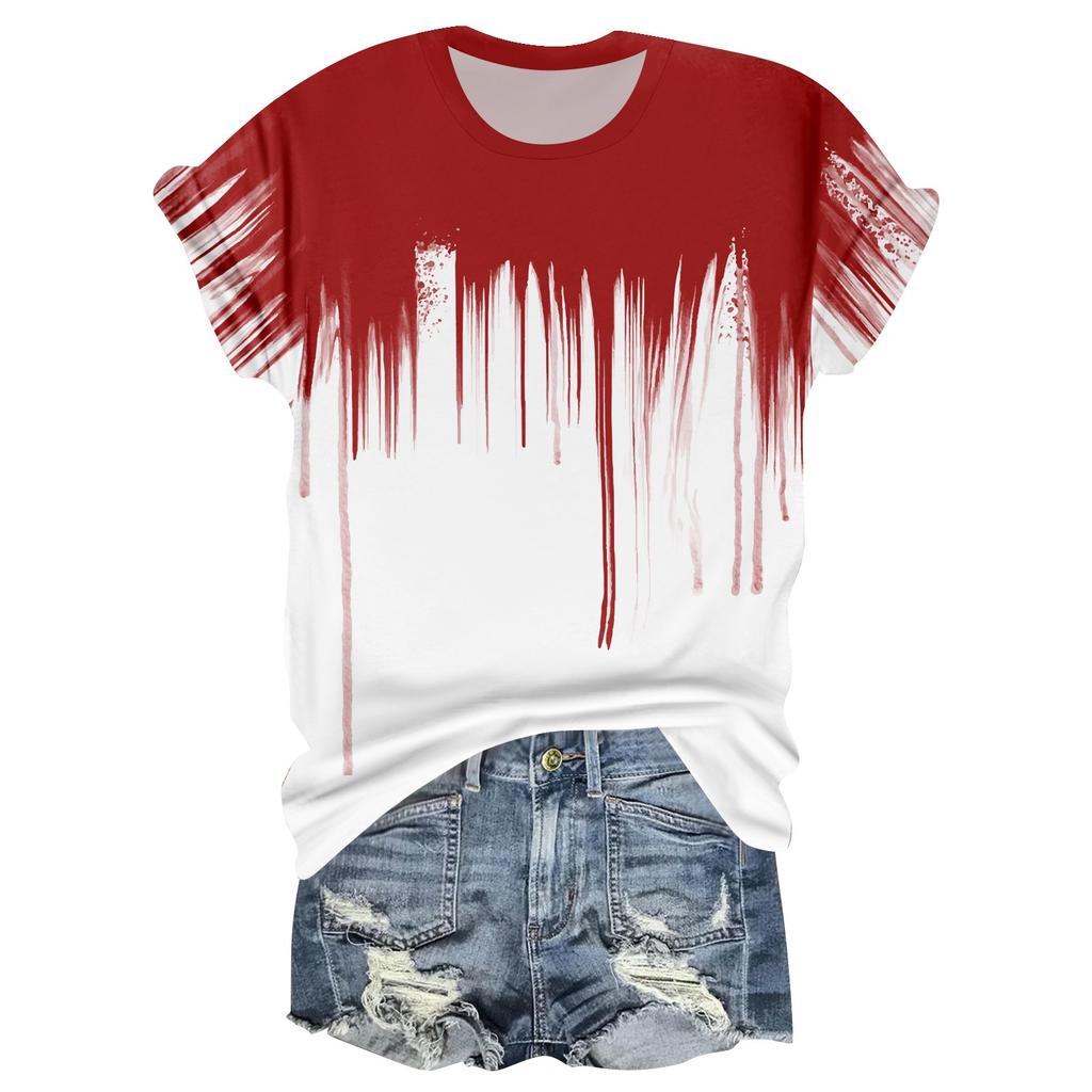 Dámské ležérní tričko s kulatým výstřihem a krátkým rukávem s halloweenským potiskem