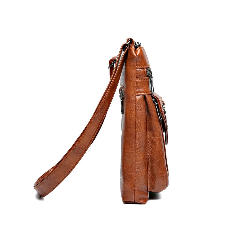 Damer Axelväska Liten Väska Kvinnor Casual Damplånbok Toppkvalitet Telefonficka Brun Kvinnor Mode Crossbody-väskor För Flickor