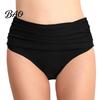 Tummy Control Bikini Bottoms High Waisted for Women, Swimming Retro Style Bottom Trunks, Flexible Fit Ruched Detailing Beach Shorts Swimwear
