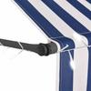 Vidaxl Ręcznie Zwijana Markiza Z Led, 350 Cm, Niebiesko-Biała