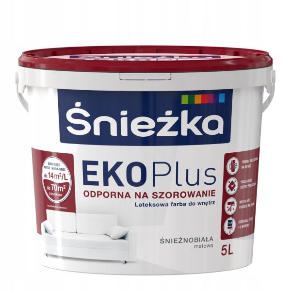 Śnieżka EKO Plus Latex Paint, Snow , Scrub Resistant