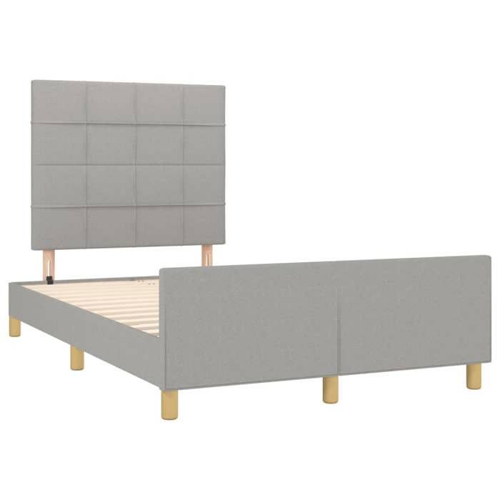 VidaXL Bed Frames with Headboard, Upholstered Bed, Double Bed, Adult Bedroom Interior Bed, Modern, Grey 3270513