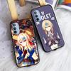 AD93 Violet Evergarden Black Case for iPhone 16 15 Plus 14 13 12 11 Pro 8 7 6S SE 5S X XR XS Max Realme C30 C33 C31 9I Huawei Y8P Y9 Sofe Cover