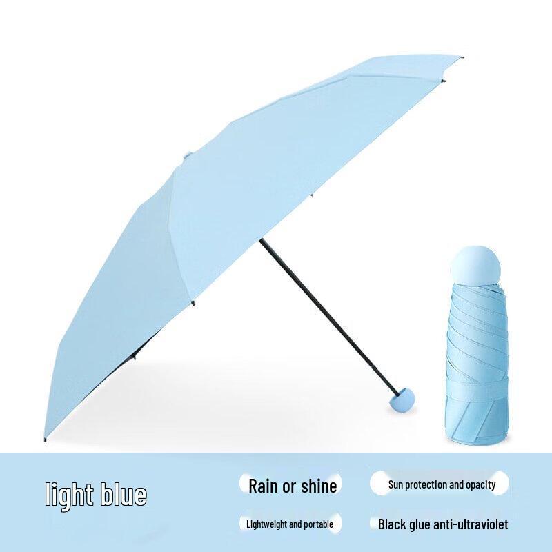 YICAI Mini UV Protection Sun & Rain Folding Umbrella (2-Pack)