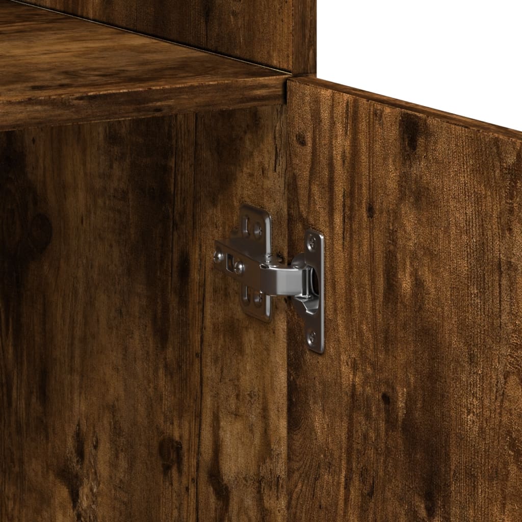 Highboard Smoked Oak 80x42.5x185 cm Engineered Wood