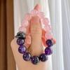 12Mm Natural Amethyst Powder Design Bracelet Bracelet