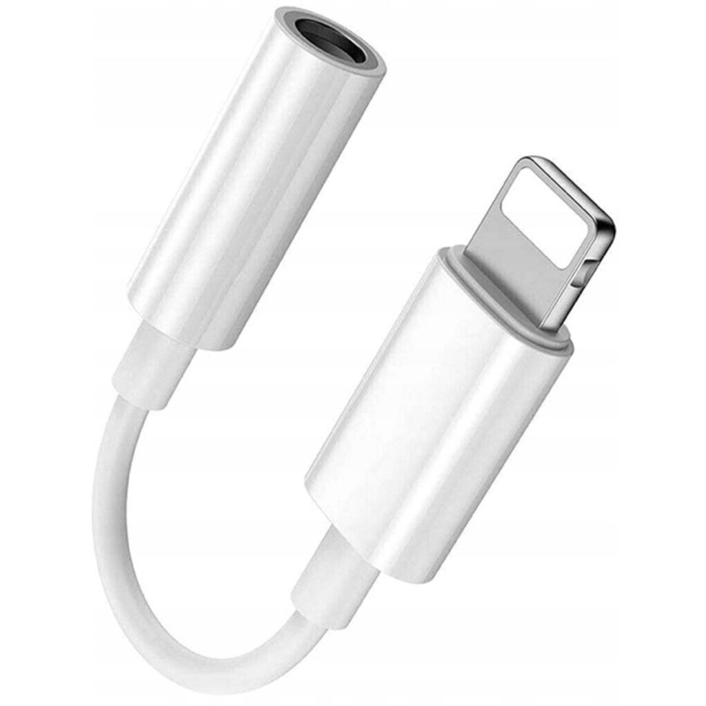 Adapter To Lightning Mini Jack 3.5mm Iphone 7 8 X 11 Adapter White