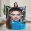 Comfortable Shakira Singer Blanket Stuff Home Decorative  Throw Blanket Lightweight Fleece for Outdoor