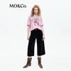 MO&Co. Women's Corduroy Cropped Wide-Leg Trousers