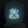 Glow-In-The-Dark Cute Elephant Toilet Sticker Self-Adhesive Removable Decal For Car Bedroom Living Room Toilet Seat Lid