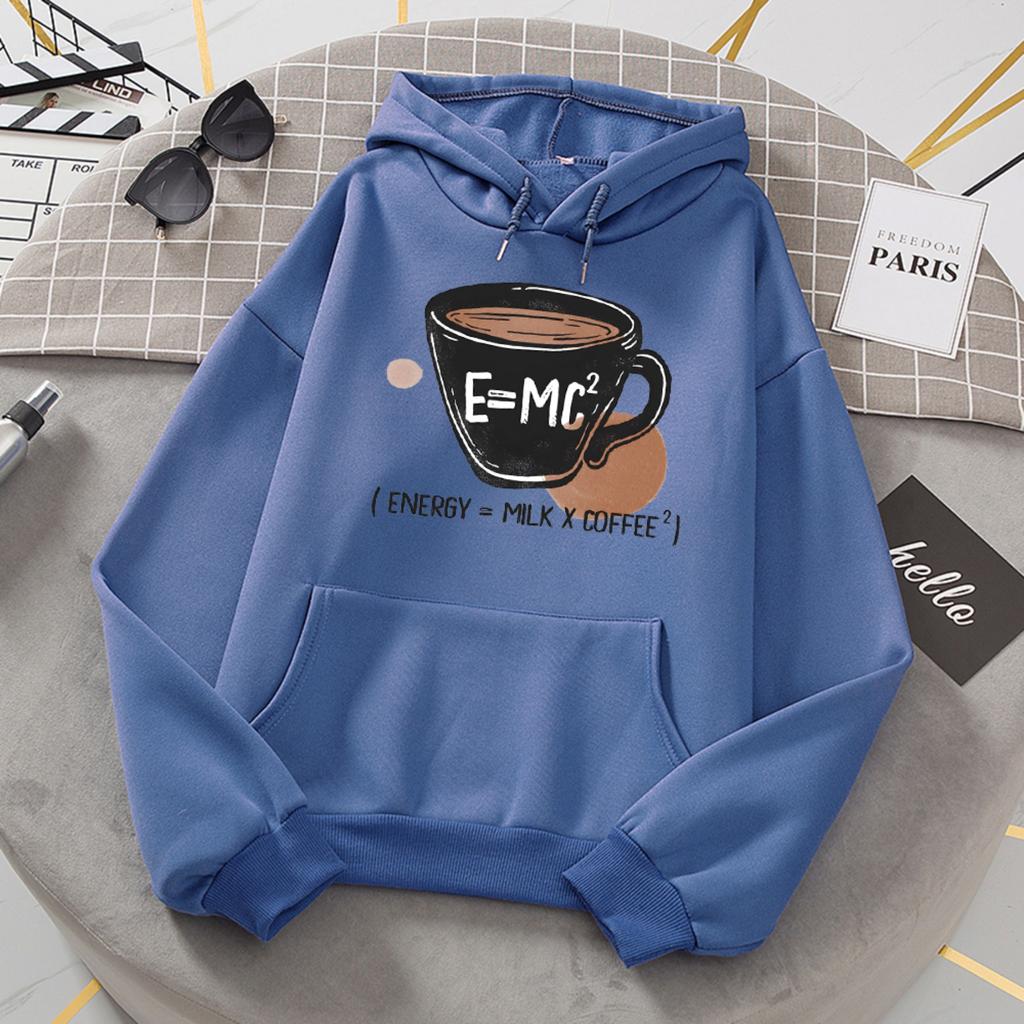 Emc Energy Milk Coffee Hoodies Women Comfortable Warm Hoodie Fashion Casual All Match Hoody Sports
