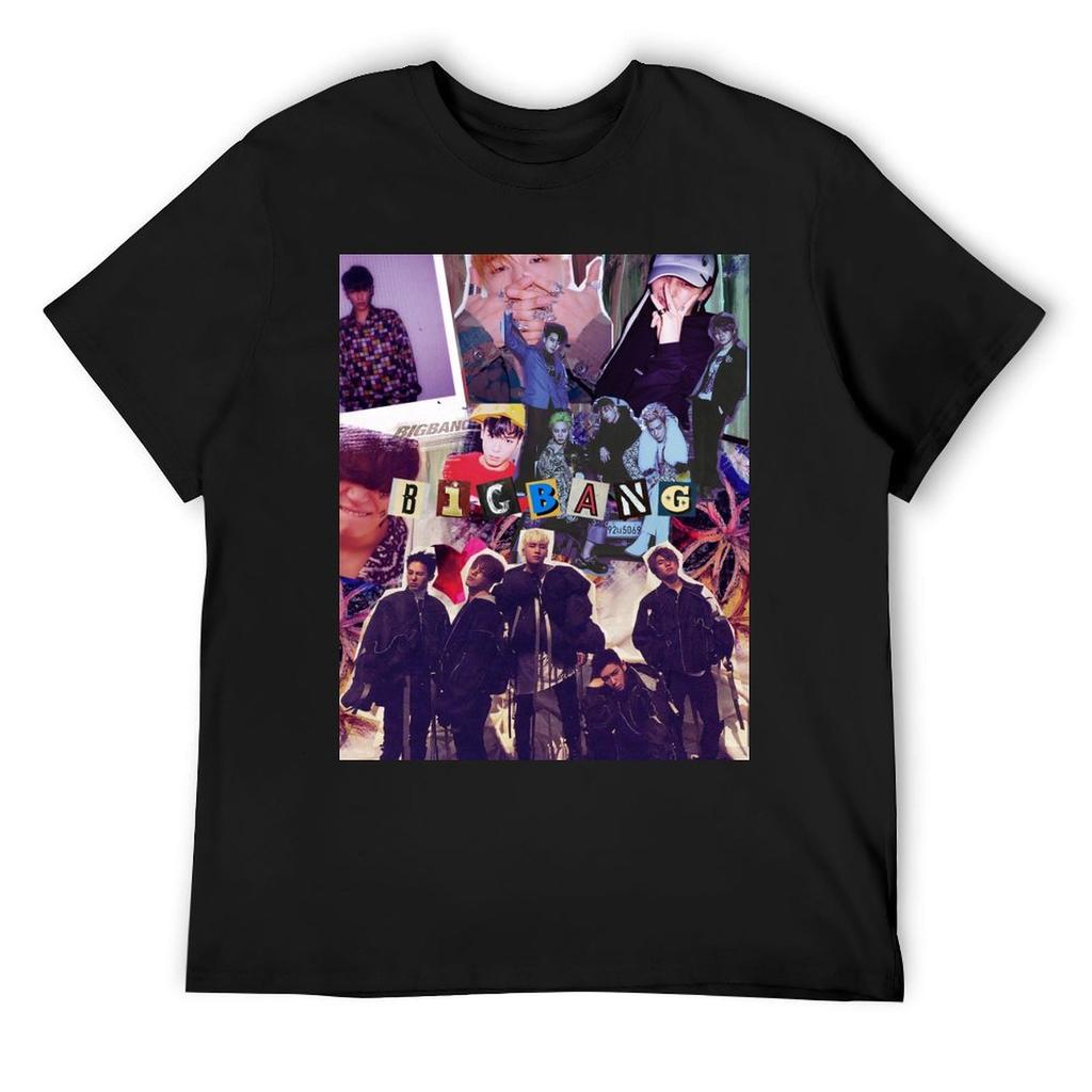 BIGBANG retro collage TShirt designer shirts for a boy quick drying summer clothes Unisexs champion t shirts