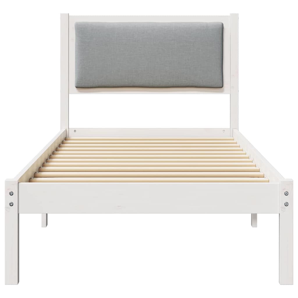 Bed Frame Light Grey 80 x 200 cm Solid Pine Wood