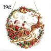 Innovative Holiday Gifts for Relatives Christmas Hanging Diamond Art Ornament, 2D Acrylic Pearl Painting Ornaments Tree Pattern Suncatcher,