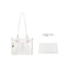 New Y2K Ribbon Bow Ita Crossbody Bag Anime Girls Transparent Large Capacity Shoulder Bag DIY Display Handbag Lady Satin Tote Bag