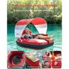 QPAU Tube de Rivière avec Tente Intégrée - Rouge | Confort et Protection pour Vos Aventures Aquatiques