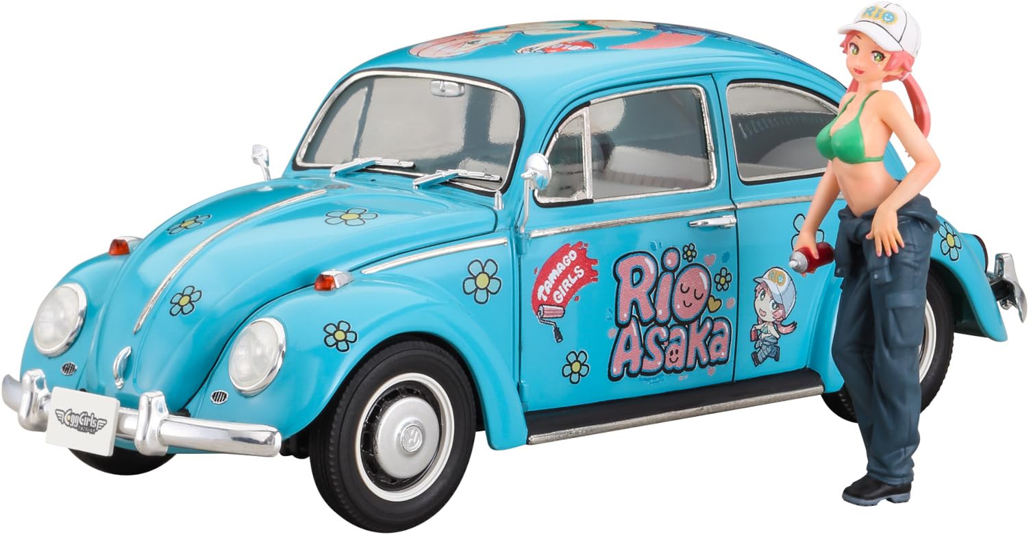 

Hasegawa Volkswagen Beetle 1966 Plastic Model Kit SP665 1/24 Asaka Rio w/Figure