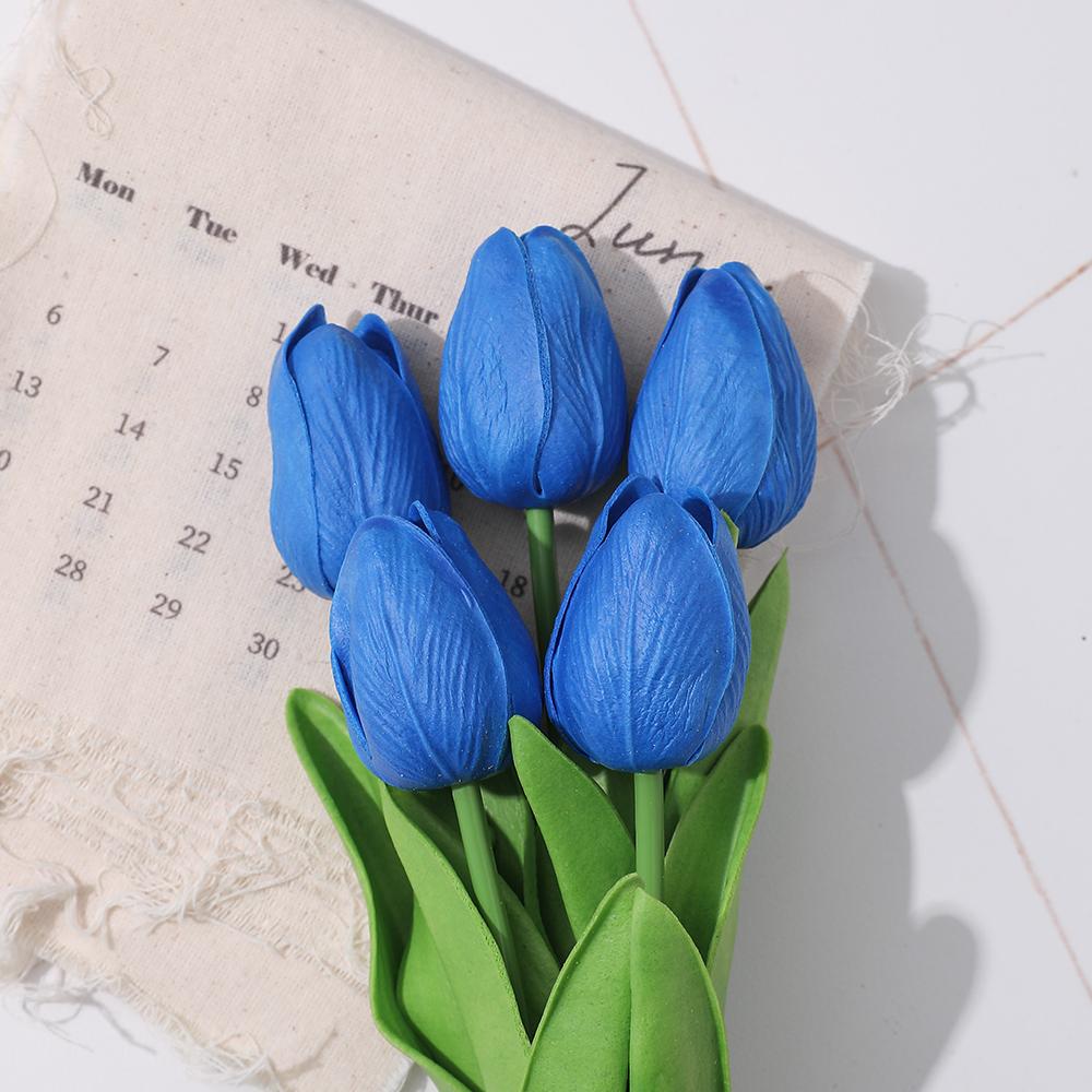 3/5Pcs Tulip Artificial Flowers Bouquet 33CM Fake Flowers for Home Decor Garden Wedding Marriage Decoration Flower Arrangement