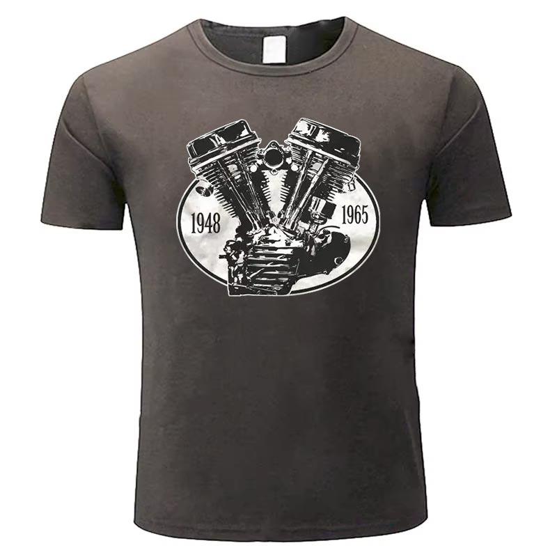 

2025 Мужская футболка Мотоциклы Байкер Двигатель Chopper Футболка Oversize Davidson Уличная повседневная унисекс гоночная старая школа модная свободная 4XL