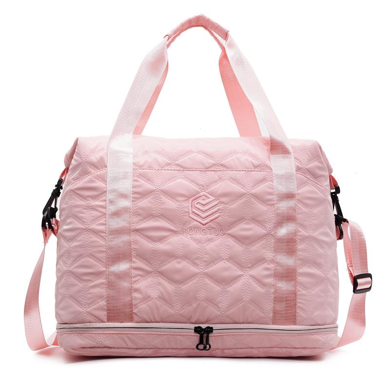 Short trip bag, large capacity, lightweight storage bag, shoulder satchel fitness bag, women's casual sports luggage bag