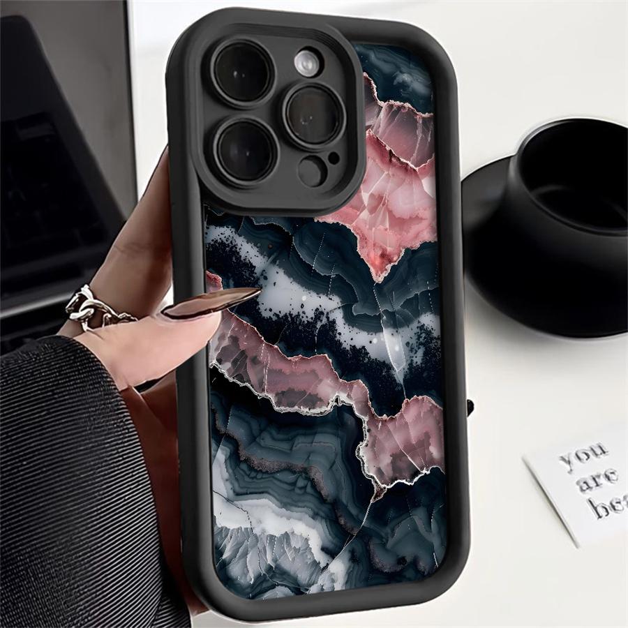 Phone Cover Case for iPhone 17 Pro Max Air 17e 12 Pro 14 16 15 Plus 13 11 Luxury Marble Pattern