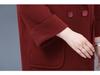 Mom's Stylish Mid-Length Double-Faced Cashmere Wool Coat for Autumn & Winter - High-End, Loose Fit for Middle-Aged Women
