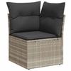 Vidaxl 5-Cz. Garden Furniture Set, Cushions, Light Grey PE Rattan