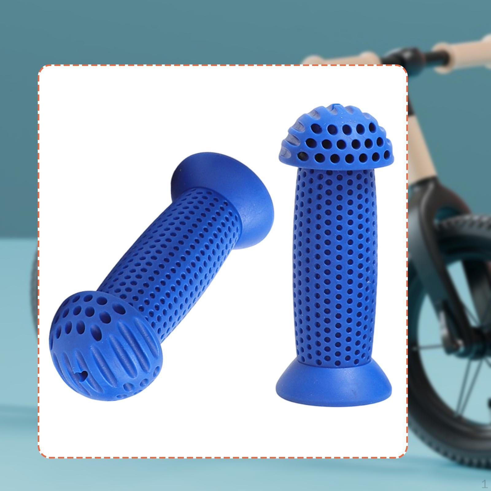 

1 Pair Kids Bike Handlebar Grips 22mm Inner Diameter Comfortable Handling Covers Non Slip синий