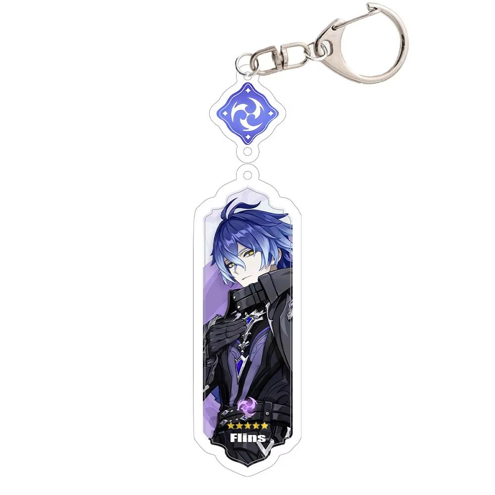 Portachiavi Anime Linnea Flins Durin Mualani Furina Arlecchino Accessori Portachiavi Genshin Impact Ciondolo Carino per Borsa Portachiavi Regalo