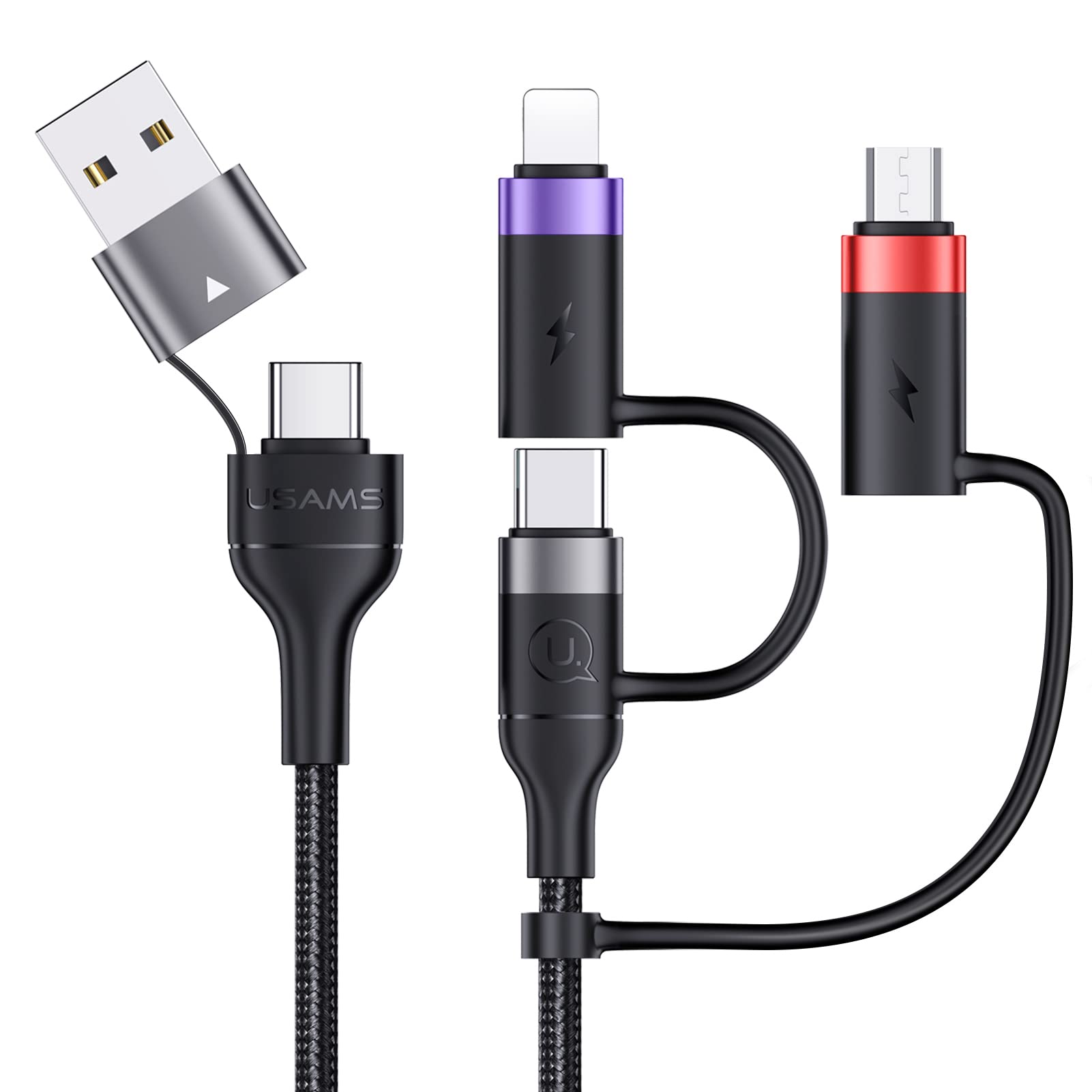 

Кабель для зарядки USAMS 60WPD, совместимый с быстрой зарядкой, кабель USB TYPE C, USB-кабель, высокоскоростная передача данных, кабель Type C - Type C, USB C - USB A