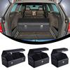 Durable Multi-purpose Car Trunk Storage Vehicle Organizer with Lock PU Leather Car Storage Box Foldable Auto Bag