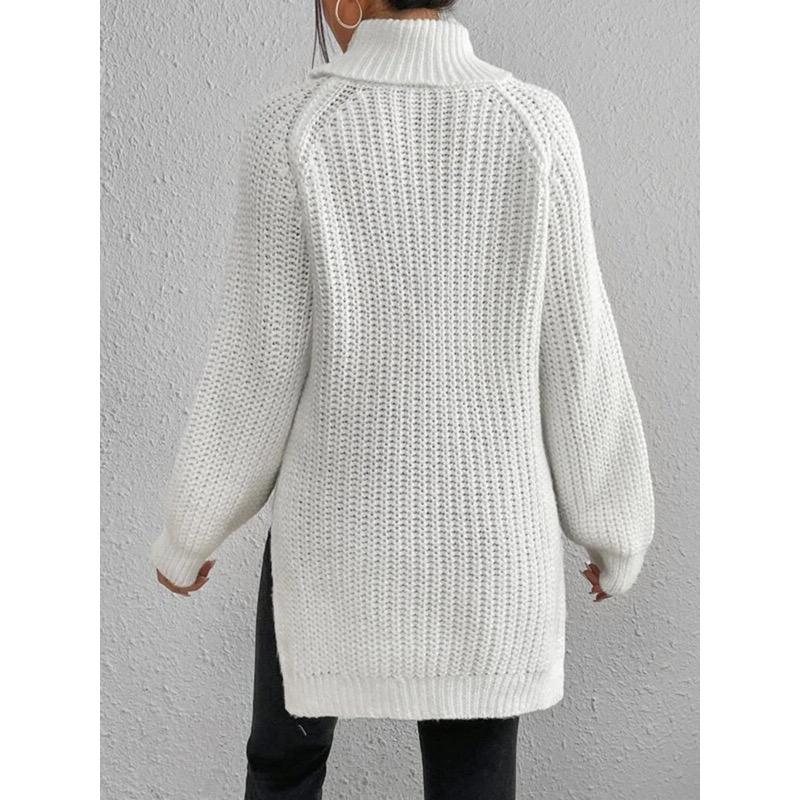 Knitted Sweater Mid Length Sweater Dress for Women