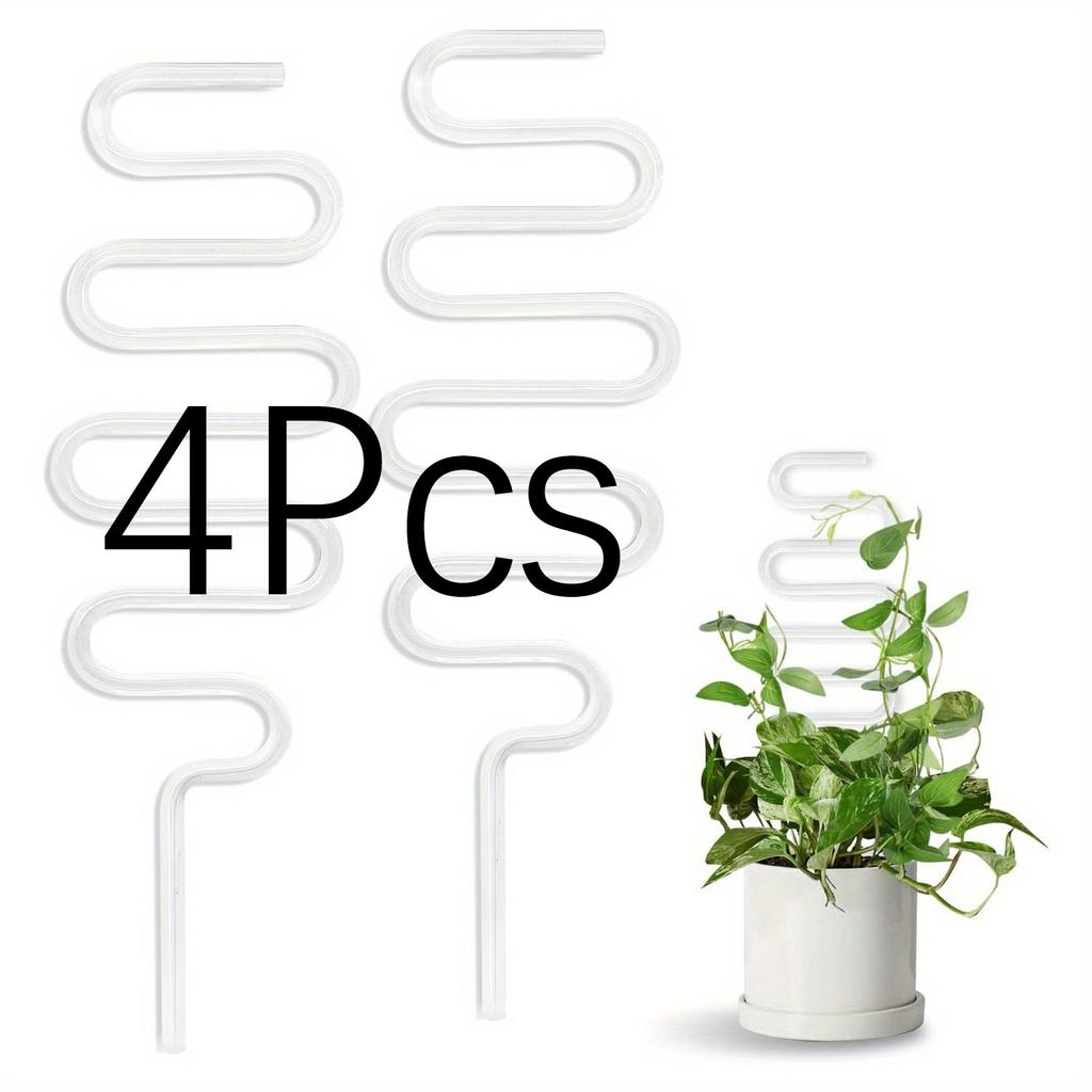 Curved acrylic plant climbing frame, transparent and durable, suitable for indoor vines and flower pots support