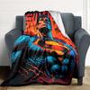 1pc Superhero Strength Flannel Throw Blanket - Lightweight Soft Warm All-Season Blanket for Sofa, Bed, Travel, Camping  L1029200