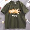 Eepy Cat Lustige Schläfrige Katze Meme T-Shirt Baumwolle Kurzarm Rundhals T-Shirt Lustige Katzenliebhaber Grafik-T-Shirts Personalisiertes T-Shirt