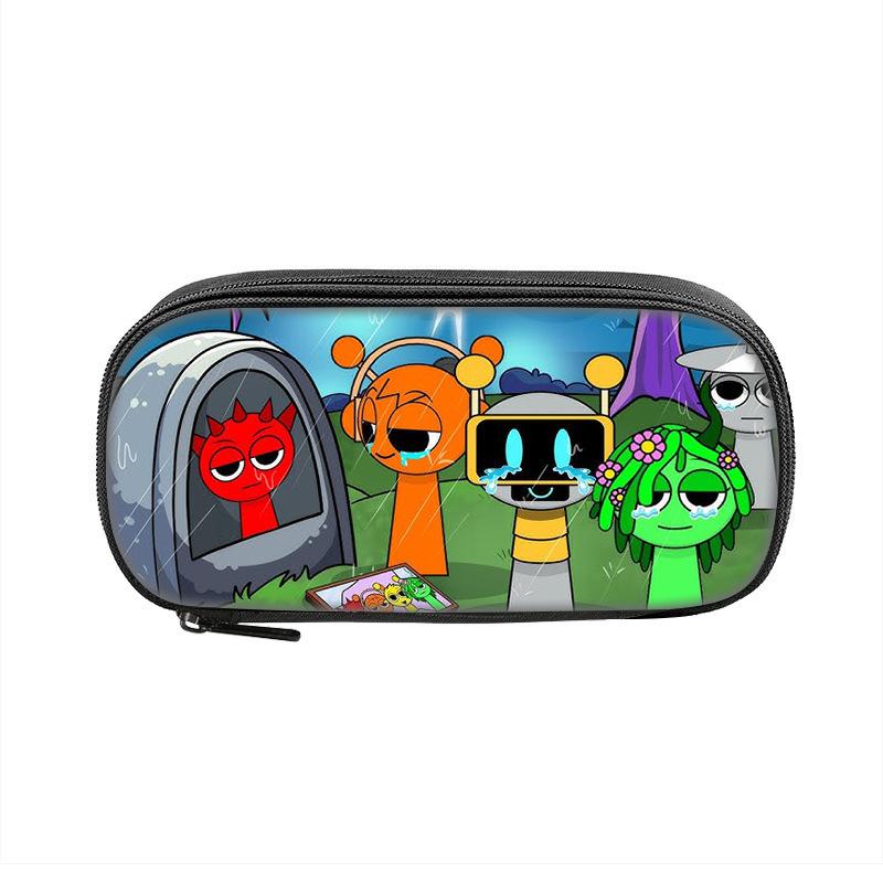 Rhythm Box Printed Pencil Bag Sprunki Music Game Elementary And Secondary School Children'S Pencil Stationery Bag