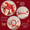 Sweet Cartoon Horse Hair Hoop Pony Red Headpiece Good Luck Headwear 2026 New Year Headband Children Headwear