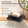 Plastic Bar Soap Holder Self Draining Soap Saver Dish Modern Sponge Dispenser  Kitchen Sink
