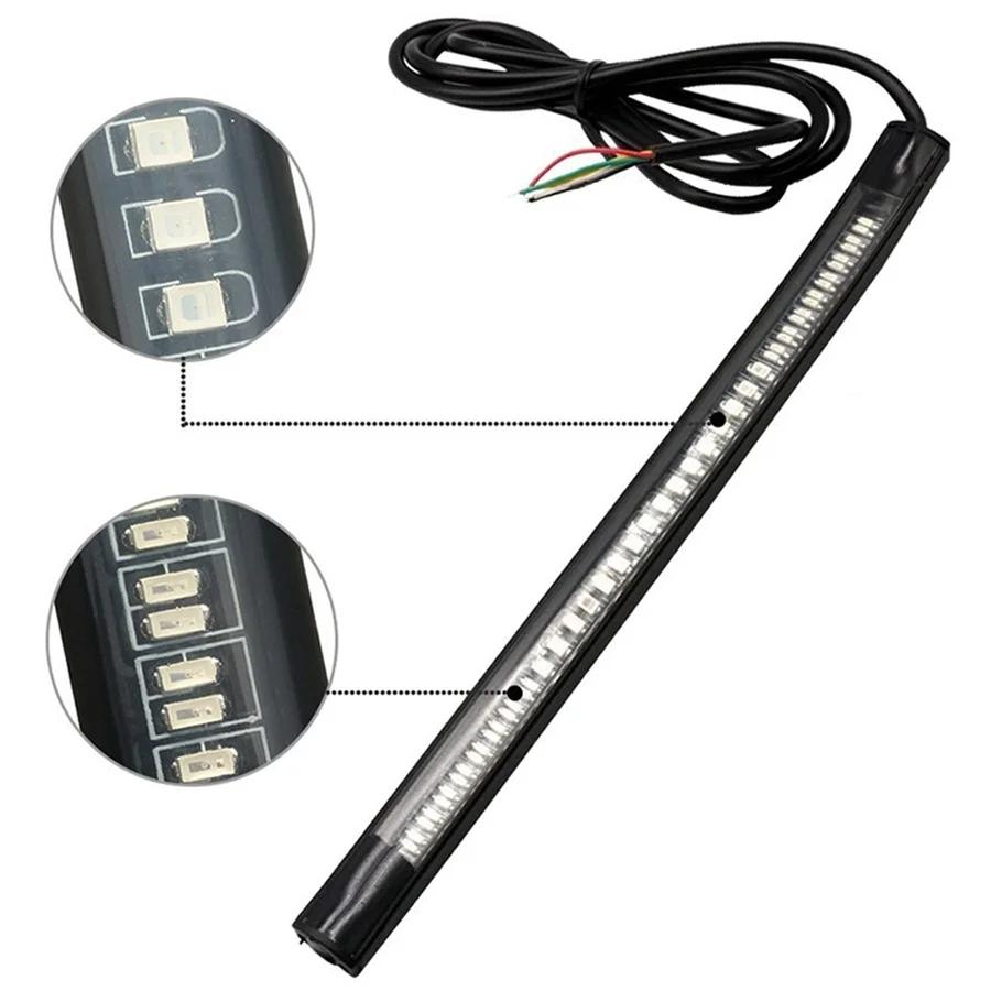 Running Light Flexible Motorcycle 48 LED Strip Rear Tail Brake Stop Turn Signal Lamps High Quality Bike Articles Accessories